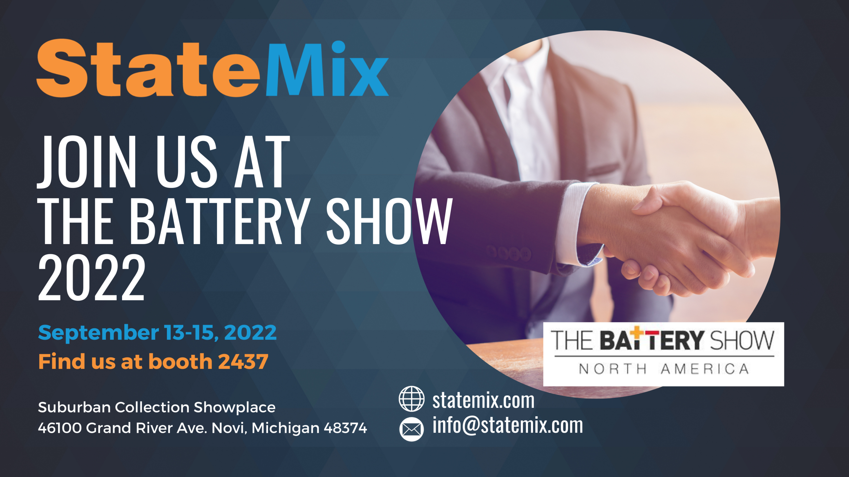 Join us at The Battery Show in Novi Michigan